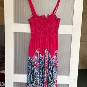Colorful beach cover up dress